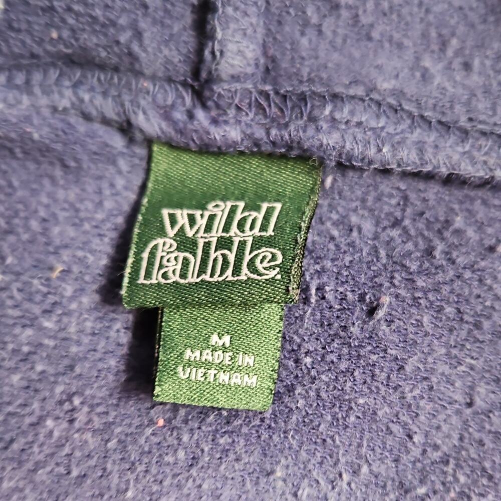 Wild Fable Tie-Dye Pullover Hoodie M 100% Cotton Purple Blue Yellow Red - Picture 2 of 9